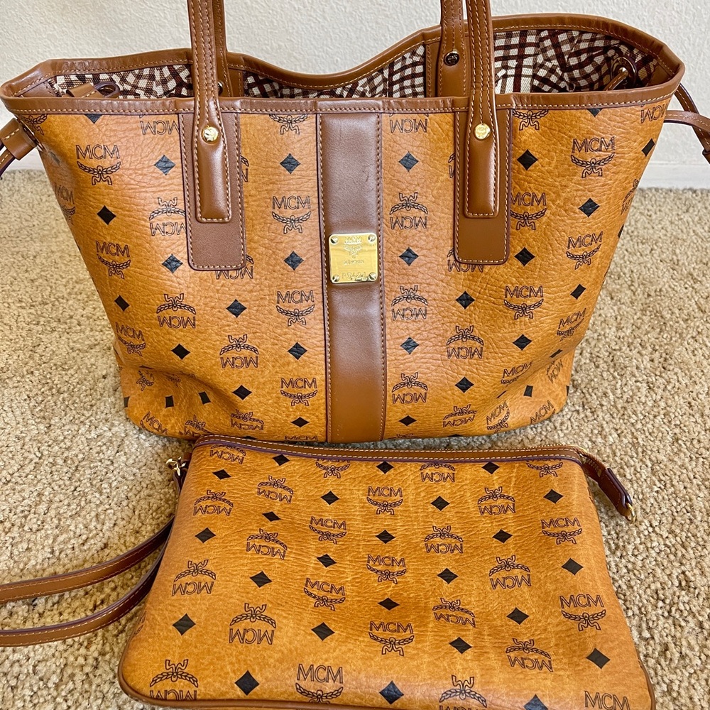 Authentic MCM reversible tote